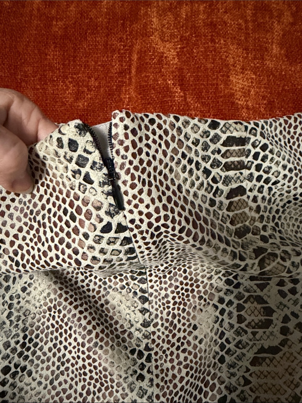 Melanie Lyne | Snake Print Skirt in Neutral Tones | 8 - Picture 9 of 9